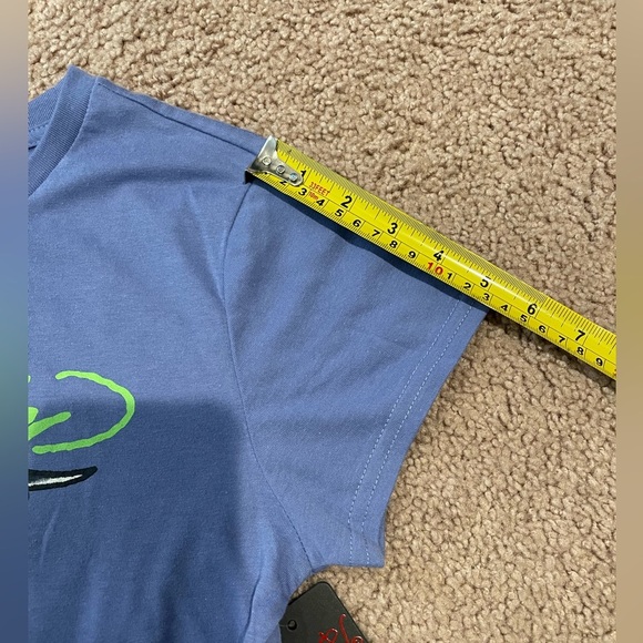 ED HARDY Pale Blue Graphic Print Crop Top Tee - Picture 7 of 9